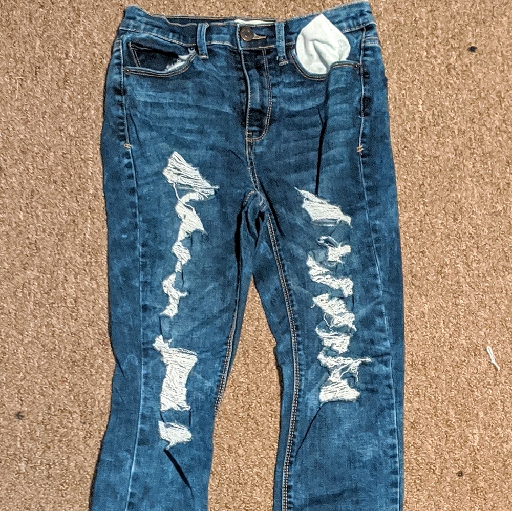 High Rise Distressed Jeans